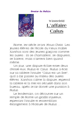 affaire caius Book