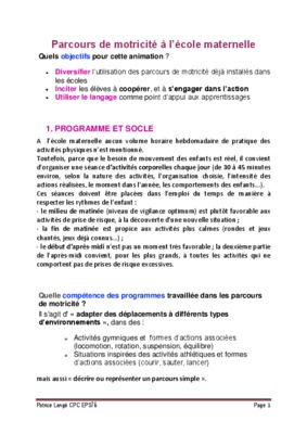 parcours de motricite Book