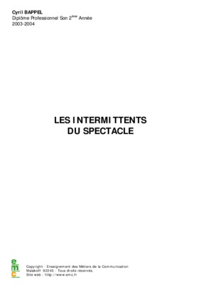 intermittents caf Book
