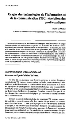 usages des technologies de l_information et de la communication Book