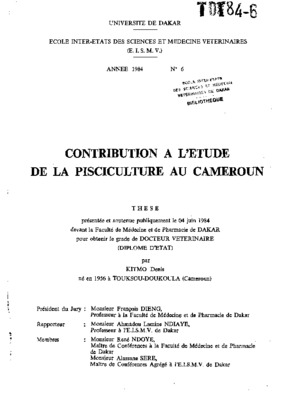 pisciculture a batie cameroun Book