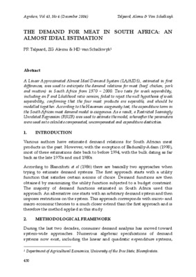 estimation d_un systeme de demande aids Book