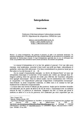 interpolations Book