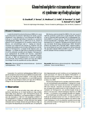 syndrome myelodysplasique Book