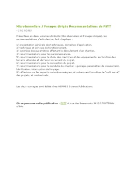 microtunnelier fstt Book