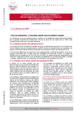 loi de finances 2010 et la suppression de la taxe professionnelle Book