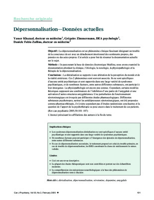 depersonnalisation Book