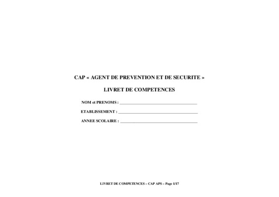 livret 2 securite Book
