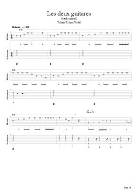 tchan tchou les deux guitare tab Book