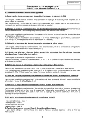 corrigs valuation nationale cm2 2010 Book