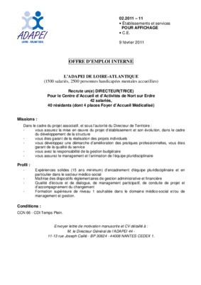 offre emploi interne Book