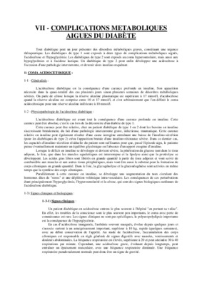 complication aigues du diabete Book