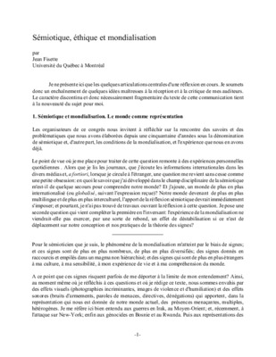 mondialisation ethique Book