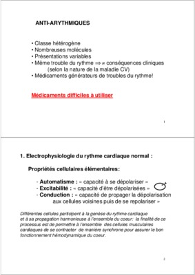 anti arythmiques Book