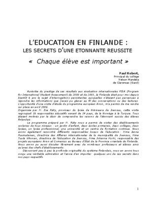 l education en finlande Book