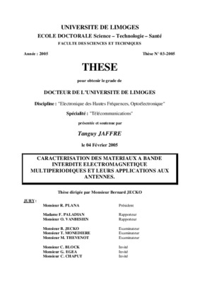 calcul des coefficients de reflexion et de transmission des materiaux a bande interdite electromagnetique Book