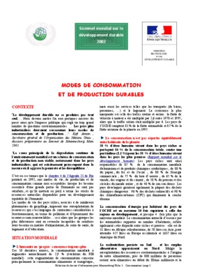 modes de consommation durables Book
