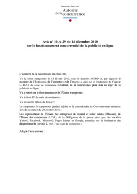 avis cepi decembre 2010 Book