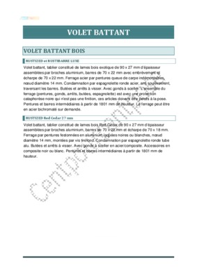 volet battant Book