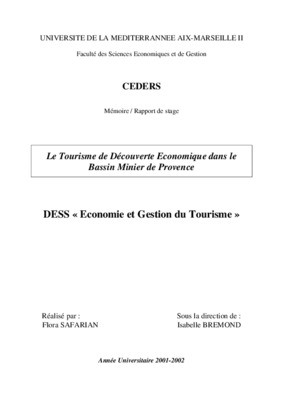 dess tourisme ufr ugb Book