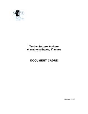 ministere test lecture 4eme annee Book