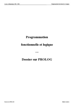 cours sur prolog Book