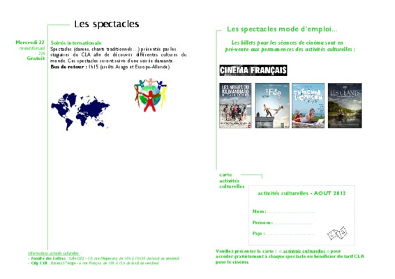 programme du 26 aout Book