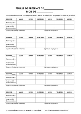 fichier de presence Book