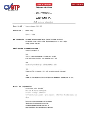fiche emploi chef atelier esat Book