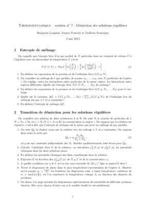 thermodynamique ds avec solutions Book