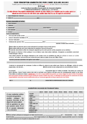 fiche sanitaire liaison 2012 Book