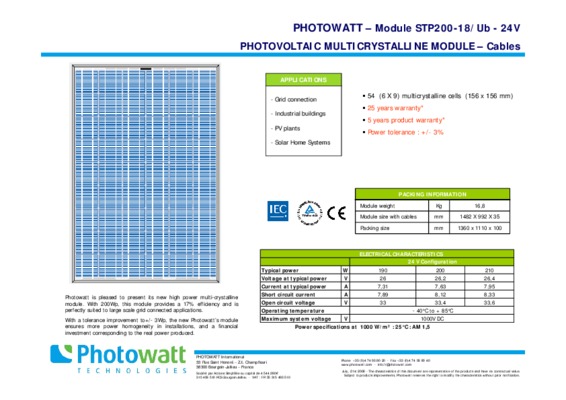 photowatt pw 6 Book