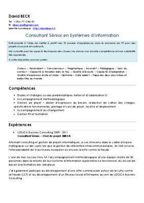consultant entreprise Book