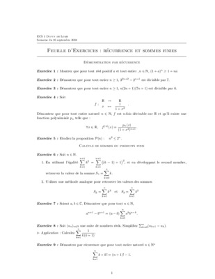 exercice corige sur les equations de recurrence Book