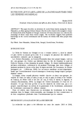 l_histoire des sereres Book