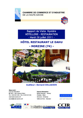 rapport visite client mystere hotel Book