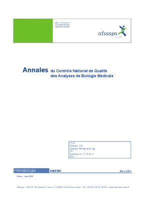 facteur de von willebrand Book