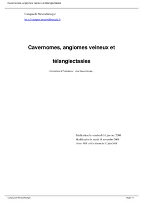 cavernomes Book