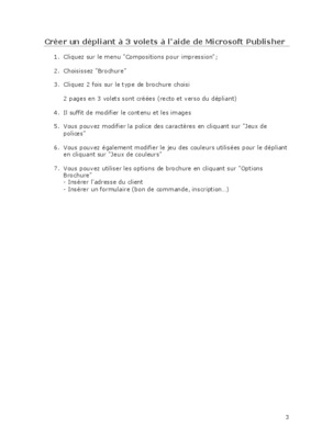 creer un depliant avec publisher Book