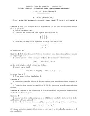 endomorphismes nilpotents Book