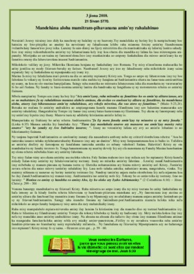fanajana fihavanana Book