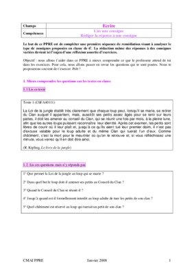 ecrire une consigne Book