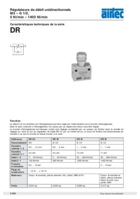 regulateurs de debit Book