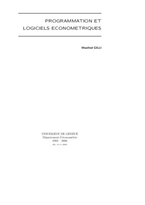 econometriques Book