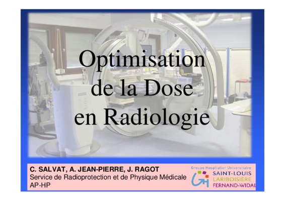 dose a l_entree en radiologie Book