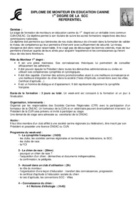 examen moniteur canin 1 er degre Book