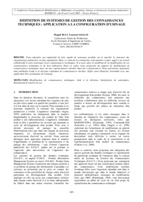 article gestion des connaissances a la bibliotheque Book