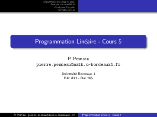 td corriger programmation lineaire simplex Book
