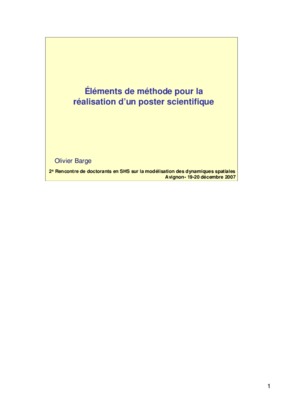 poster scientifique Book