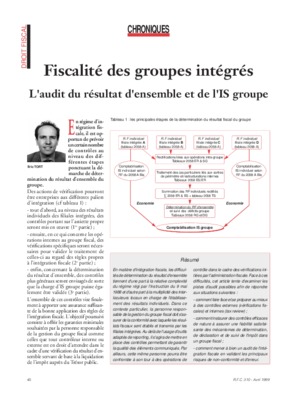 fiscalite des groupes Book